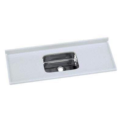 Pia De Cozinha Mármore Sintético 140x55cm Com Cuba Aço Inox Multimóveis CR20473 Off White