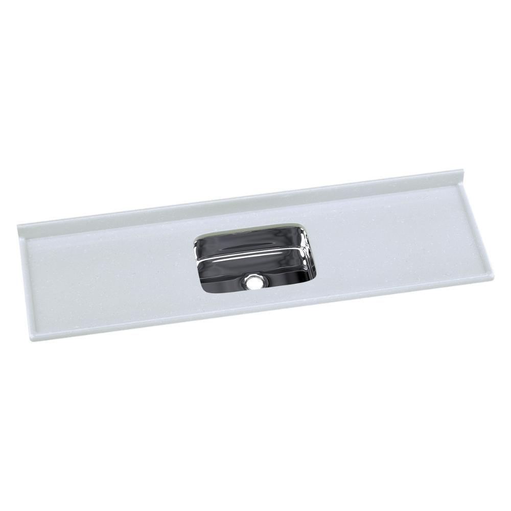 Pia De Cozinha Mármore Sintético 180x55cm Com Cuba Aço Inox Multimóveis CR20476 Off White - 1