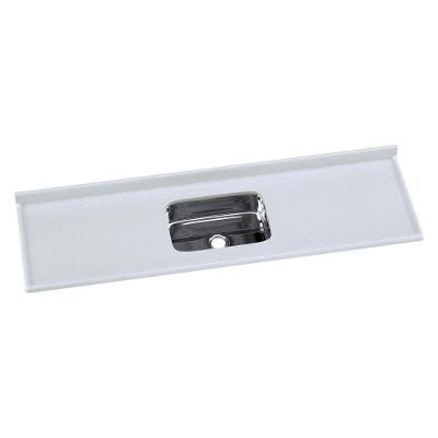 Pia De Cozinha Mármore Sintético 180x55cm Com Cuba Aço Inox Multimóveis CR20476 Off White