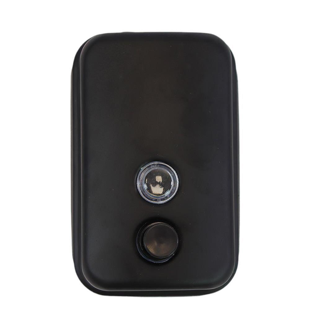 Dispenser De Sabonete Líquido E álcool Gel 500ml - Inox Preto Para Casa Ou Comércio - 1