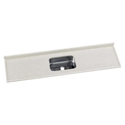 Pia De Cozinha Mármore Sintético 199x55cm Com Cuba Aço Inox Multimóveis CR20477 Travertino