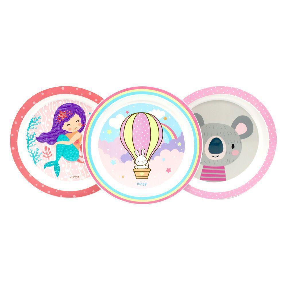 Conjunto De Pratos Infantis Divertidos: Coala, Sereia E Balão Para Refeições Lúdicas - 1