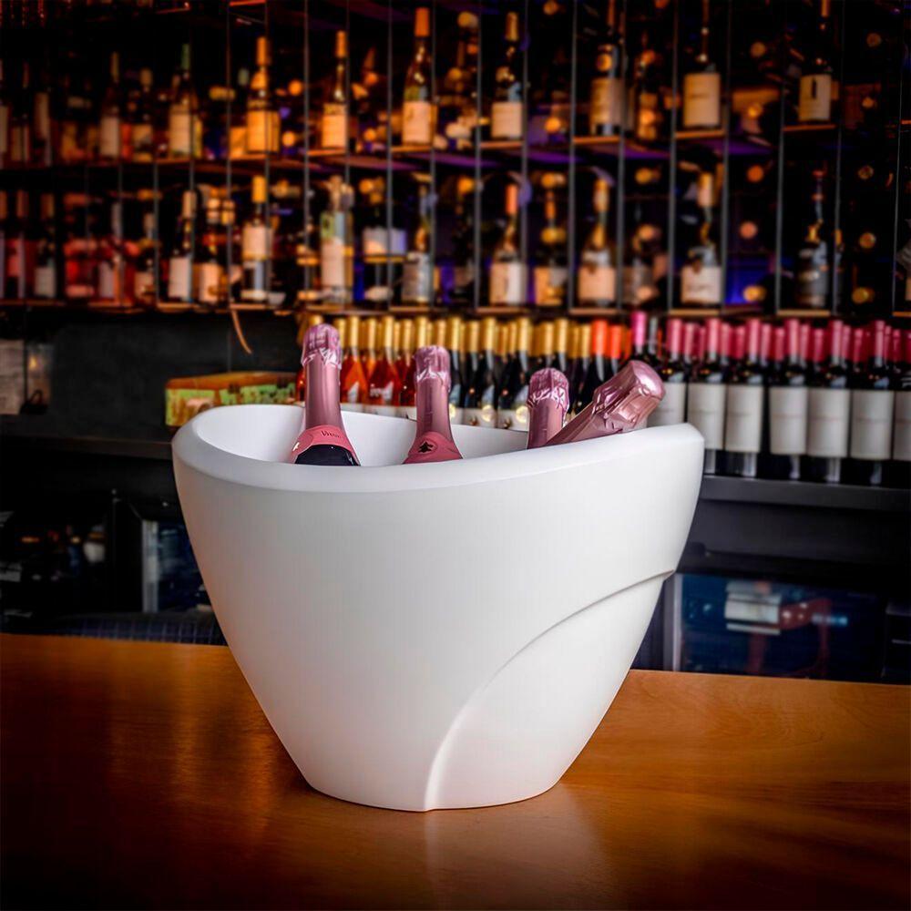 Balde De Gelo Duplo Elegante Para 4 Garrafas ? 13l Em Branca Para Festas E Jantares - 6