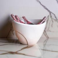 Balde De Gelo Duplo Elegante Para 4 Garrafas ? 13l Em Branca Para Festas E Jantares - 3