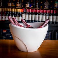 Balde De Gelo Duplo Elegante Para 4 Garrafas ? 13l Em Branca Para Festas E Jantares - 5