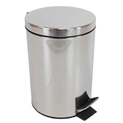 Lixeira Elegante De Aço Inoxidável 8l Com Pedal E Cesto Removível Para Sua Casa