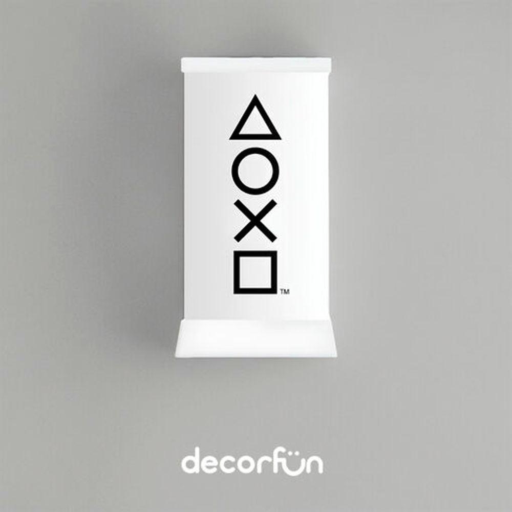 Abajur Luminário ícones Playstation Bivolt Branco - Estilo E Funcionalidade Gamer - 2