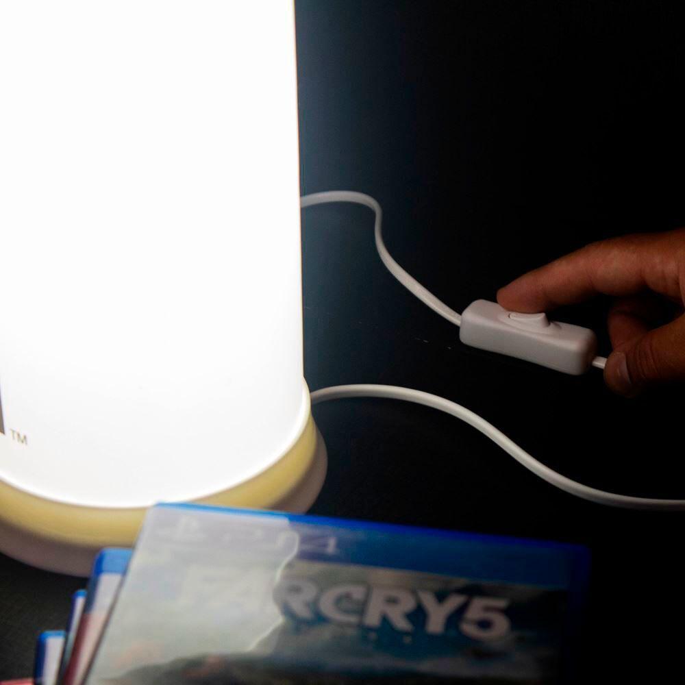 Abajur Luminário ícones Playstation Bivolt Branco - Estilo E Funcionalidade Gamer - 3