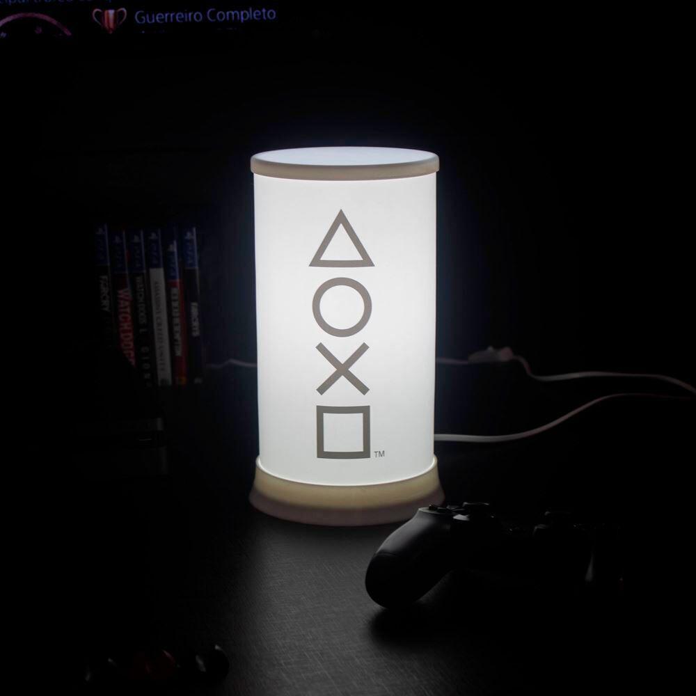 Abajur Luminário ícones Playstation Bivolt Branco - Estilo E Funcionalidade Gamer - 6