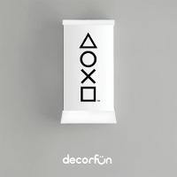 Abajur Luminário ícones Playstation Bivolt Branco - Estilo E Funcionalidade Gamer - 2