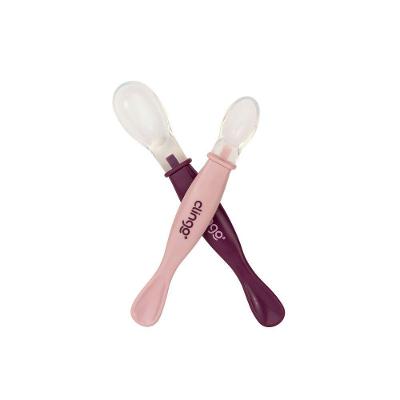 Colher Dupla De Silicone Colorida Para Bebê - Praticidade E Diversão Na Alimentação!