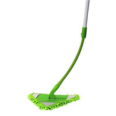 Mop Triangular Verde Flexível Com Refil De Microfibra - Limpeza Prática E Eficiente