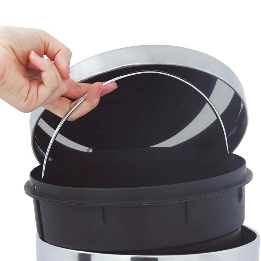Lixeira De Aço Inox Com Pedal E Balde Removível - Elegância E Praticidade Para Sua Cozinha - 5