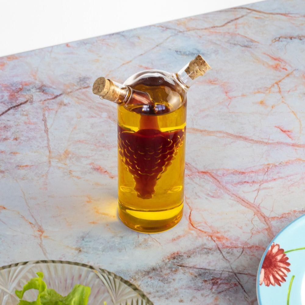 Galheteiro De Vidro 2 Em 1 Elegância Prática Para Azeite E Vinagre - 5