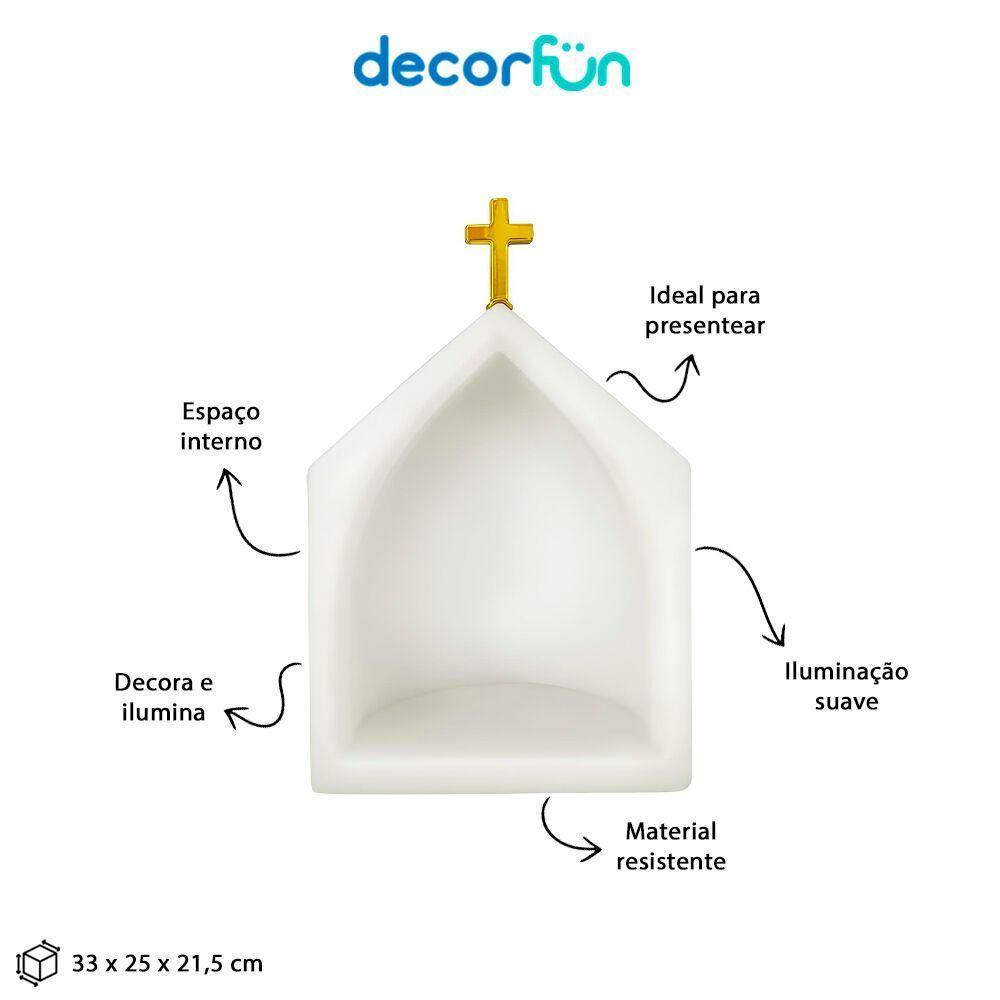 Oratório Brilhante Em Branco - Sofisticação E Luz Para Seu Lar - 2