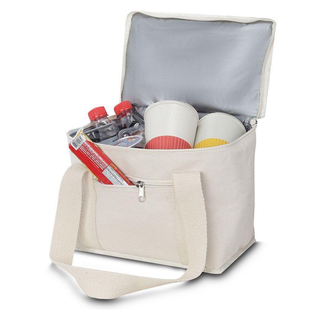 Bolsa Térmica Branca De Algodão: Praticidade E Estilo Para Suas Aventuras Ao Ar Livre - 1