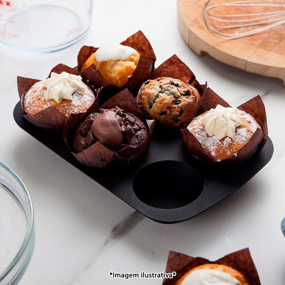 Forma De Silicone Retangular Para 6 Cupcakes - Praticidade E Sabor Na Sua Cozinha! - 4