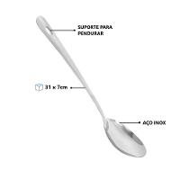 Colher De Arroz Inox 31cm Com Suporte - Praticidade E Elegância Para Sua Cozinha - 2