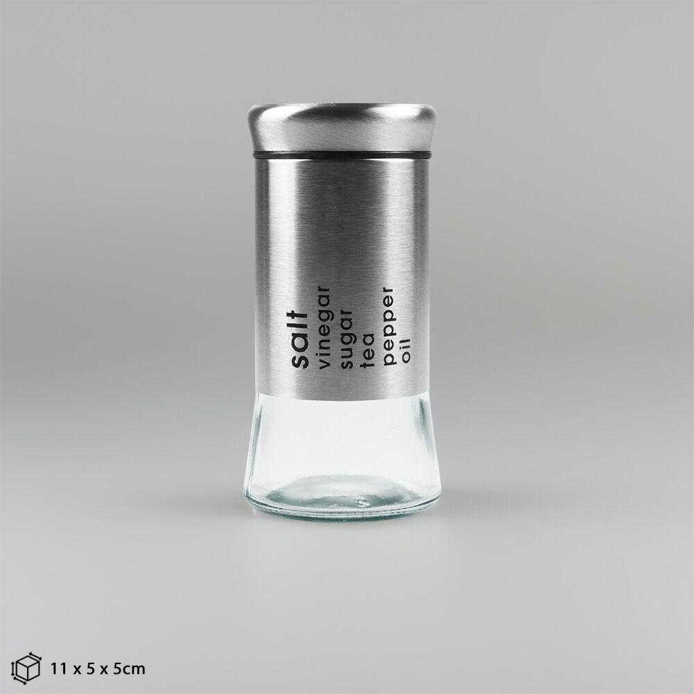 Conjunto Elegante De Saleiro E Pimenteiro De Vidro - 100ml Para Temperos Práticos - 2