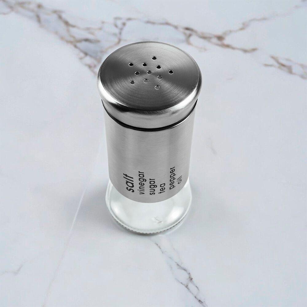 Conjunto Elegante De Saleiro E Pimenteiro De Vidro - 100ml Para Temperos Práticos - 5