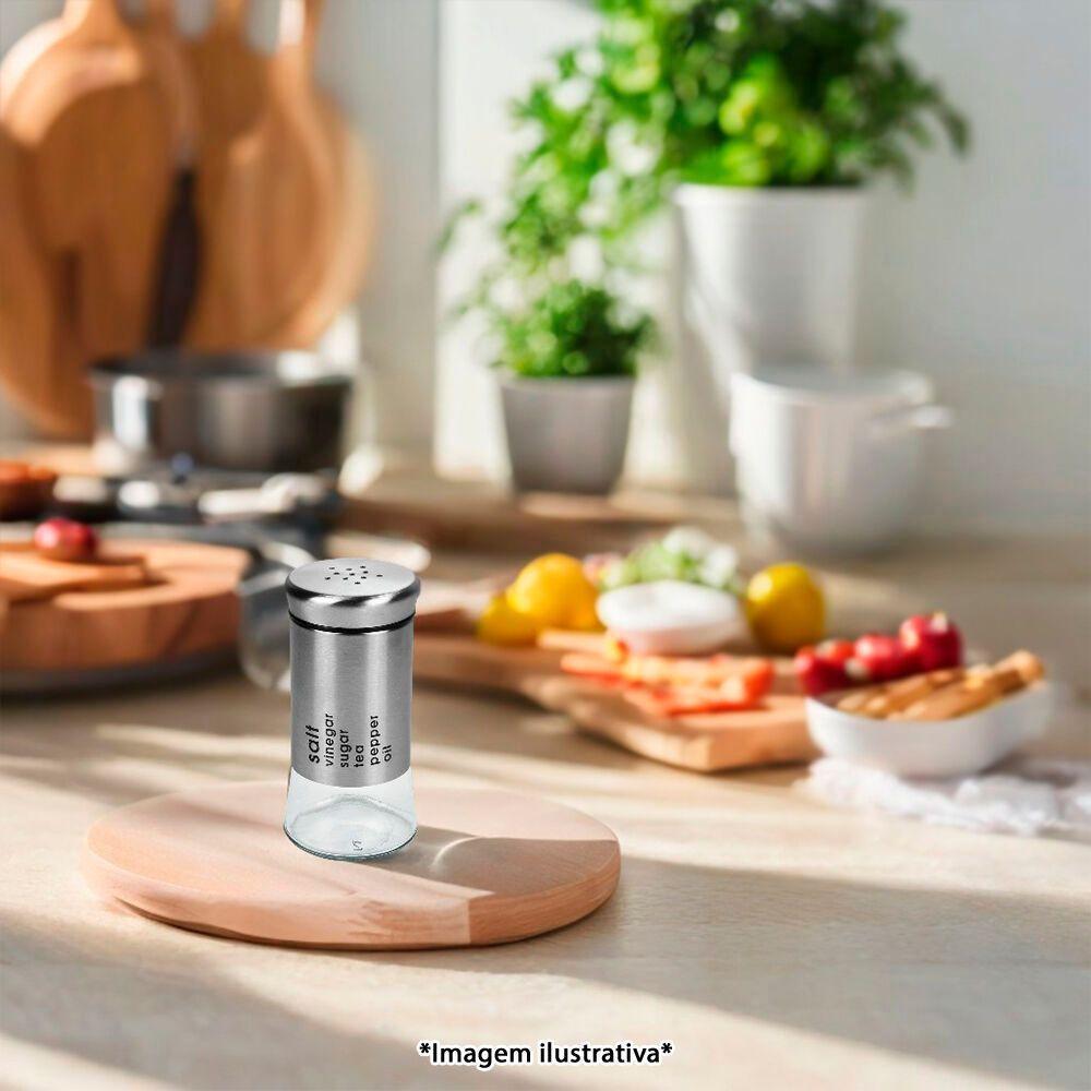 Conjunto Elegante De Saleiro E Pimenteiro De Vidro - 100ml Para Temperos Práticos - 6