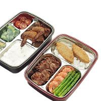 Marmita Prática Em Pp E Aço Inoxidável Com Três Compartimentos Para Refeições Organizadas - 1