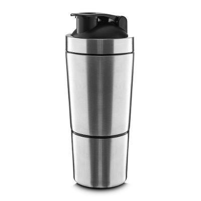 Misturador Inox 750ml Com Copo E Mola - Garrafa Coqueteleira Para Bebidas E Suplementos