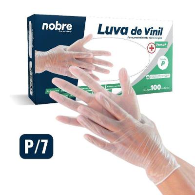 Luvas Descartáveis De Vinil Sem Pó Para Procedimentos Não Cirúrgicos - Caixa Com 100 Unidades