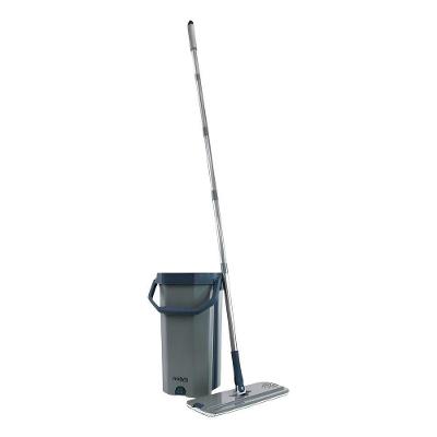 Mop Flat 10l Com Balde E Refil De Microfibra - Limpeza Prática E Eficiente