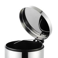 Lixeira Elegante Inox Redonda Com Pedal 20l - Estilo E Praticidade Para Seu Espaço - 3