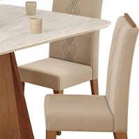 Mesa Jantar Kiara E 4 Cadeiras Yasmin Freijo Veludo Kraft Dj Moveis - 6