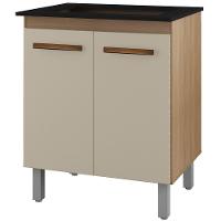 Balcão Para Cooktop 4 Bocas 2 Portas 75 Cm Jade Savana Off White Mobbs Savana Off White - 1