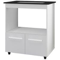 Balcão Para Cooktop 4 Bocas 2 Portas 75 Cm Elisa Branco Mobbs Branco - 1