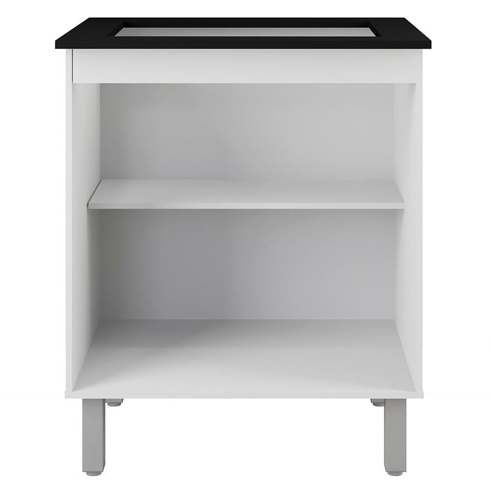 Balcão Para Cooktop 5 Bocas 2 Portas 75 Cm Jade Branco Mobbs Branco - 5