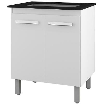 Balcão Para Cooktop 4 Bocas 2 Portas 75 Cm Jade Branco Mobbs Branco