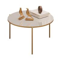 Mesa De Centro Redonda 69 Cm Cleia Bali Dourado Dj Moveis - 1