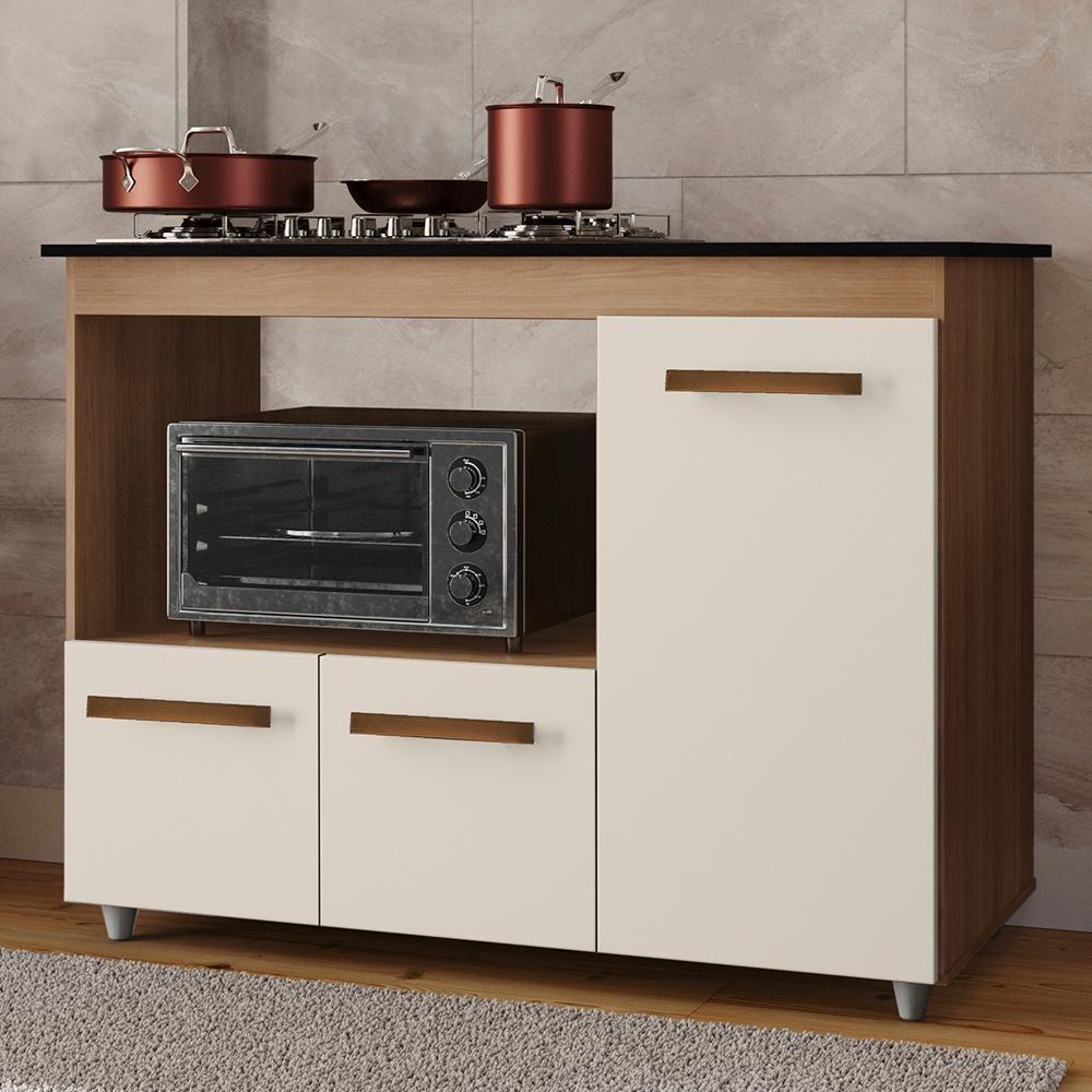 Balcão Para Cooktop 4 Bocas 114cm 9470 Savana Off White Mobbs Savana Off White - 2