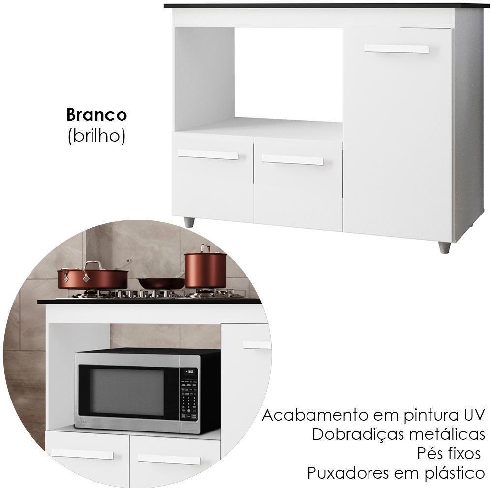 Balcão Para Cooktop 5 Bocas 114cm 9475 Branco Mobbs Branco - 4