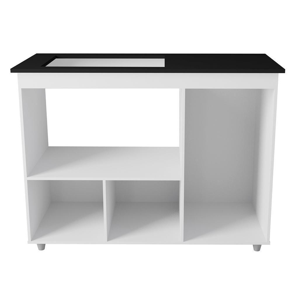 Balcão Para Cooktop 5 Bocas 114cm 9475 Branco Mobbs Branco - 5