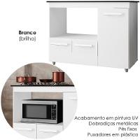 Balcão Para Cooktop 5 Bocas 114cm 9475 Branco Mobbs Branco
