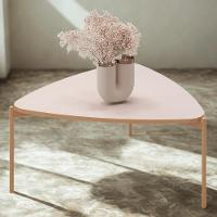 Mesa De Centro Lina 77 Cm Pes Metal Off White Dourado Dj Moveis - 2