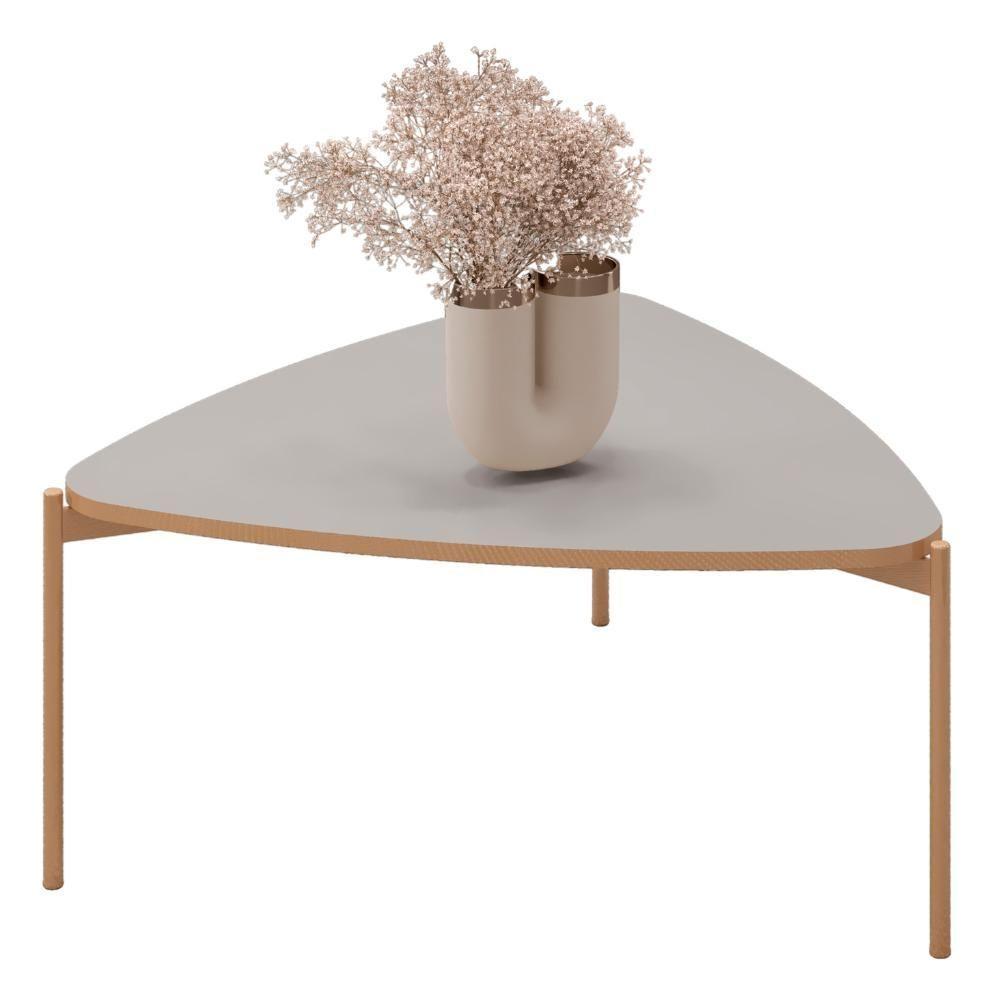 Mesa De Centro Lina 77 Cm Pes Metal Bali Dourado Dj Moveis - 1