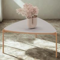 Mesa De Centro Lina 77 Cm Pes Metal Bali Dourado Dj Moveis - 2