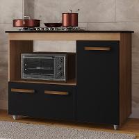 Balcão Para Cooktop 4 Bocas 114cm 9470 Savana Preto Mobbs Savana Preto - 2