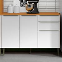 Balcão Com Tampo 3 Portas 2 Gavetas 120 Cm Mdf 2006806 Cinamomo Branco Armoveis - 2