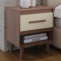 Mesa De Cabeceira 1 Gaveta 50 Cm Mila Savana Off White Mobbs - 2