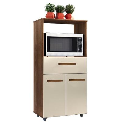 Balcão Multiuso Forno 2 Portas 1 Gaveta 60 Cm Luna Savana Off White Mobbs