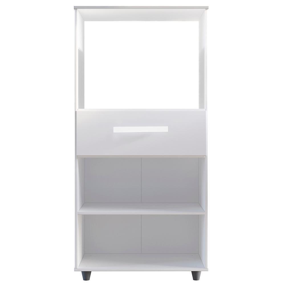 Balcão Multiuso Forno 2 Portas 1 Gaveta 60 Cm Luna Branco Mobbs - 5