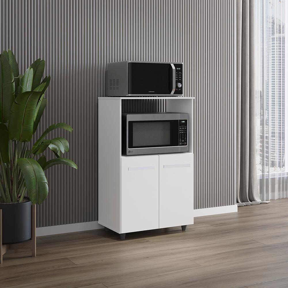 Balcão Multiuso 2 Fornos 60 Cm Tais Branco Mobbs - 5