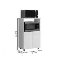 Balcão Multiuso 2 Fornos 60 Cm Tais Branco Mobbs - 2